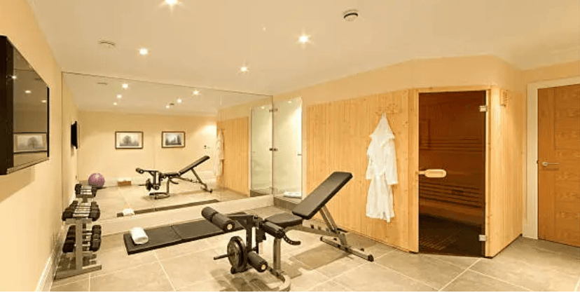 Basement home gym Manchester NH