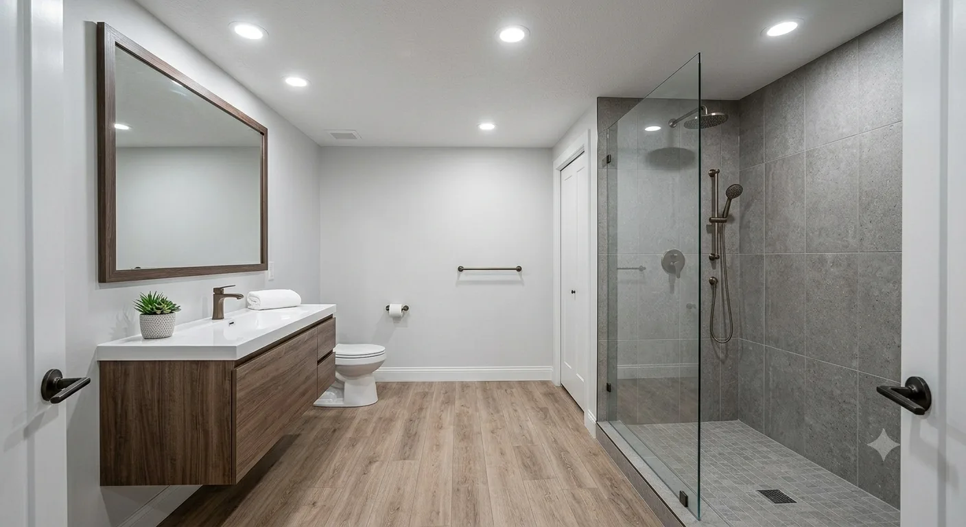 Basement bathroom remodeling Manchester, NH