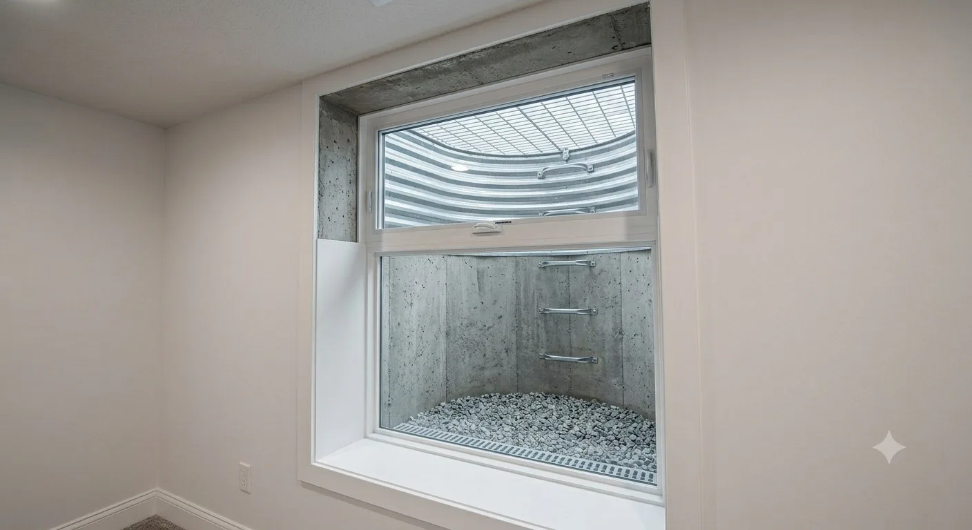Basement egress window installation Manchester, NH